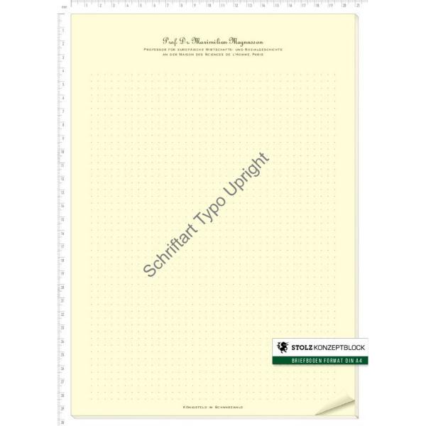 STOLZ Konzeptblock A4 punktiert (Typo Upright)